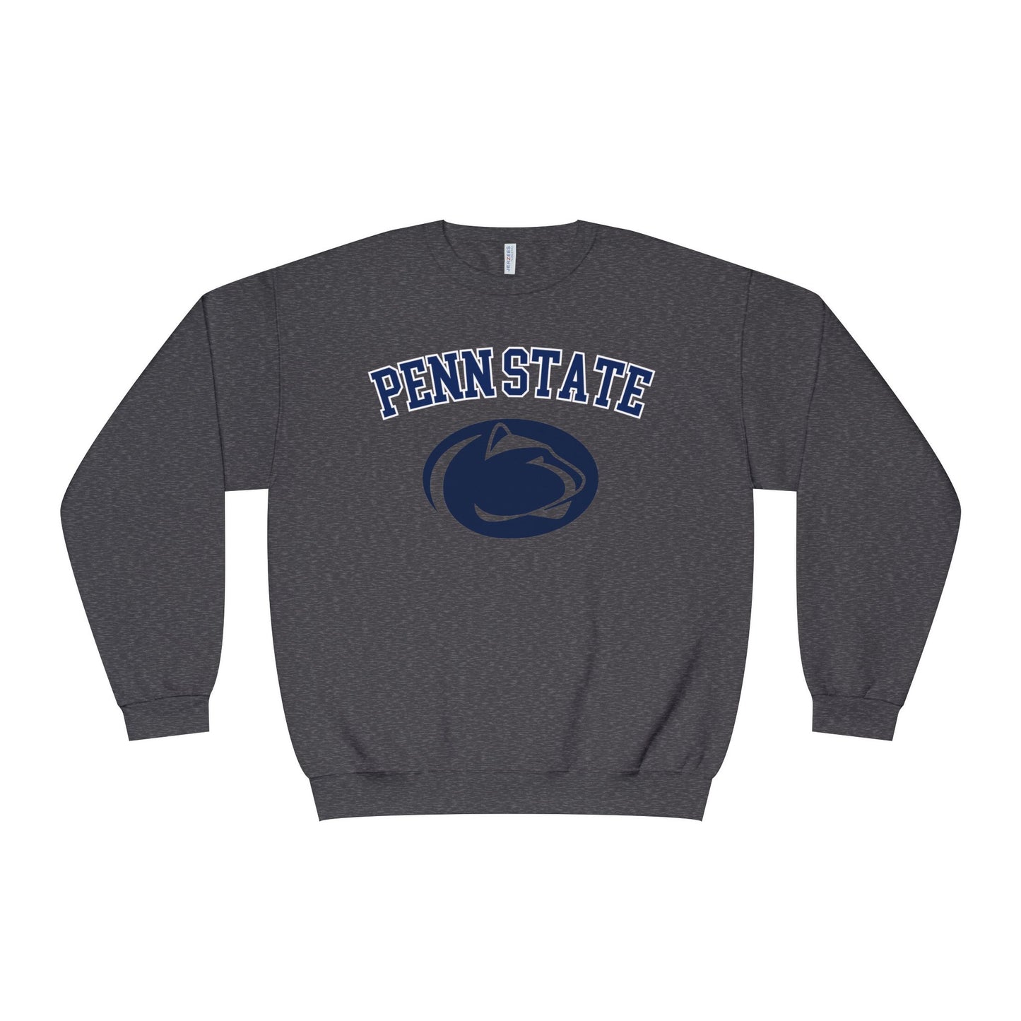 Gray sweatshirt with 'Penn State' text and logo on a white background
