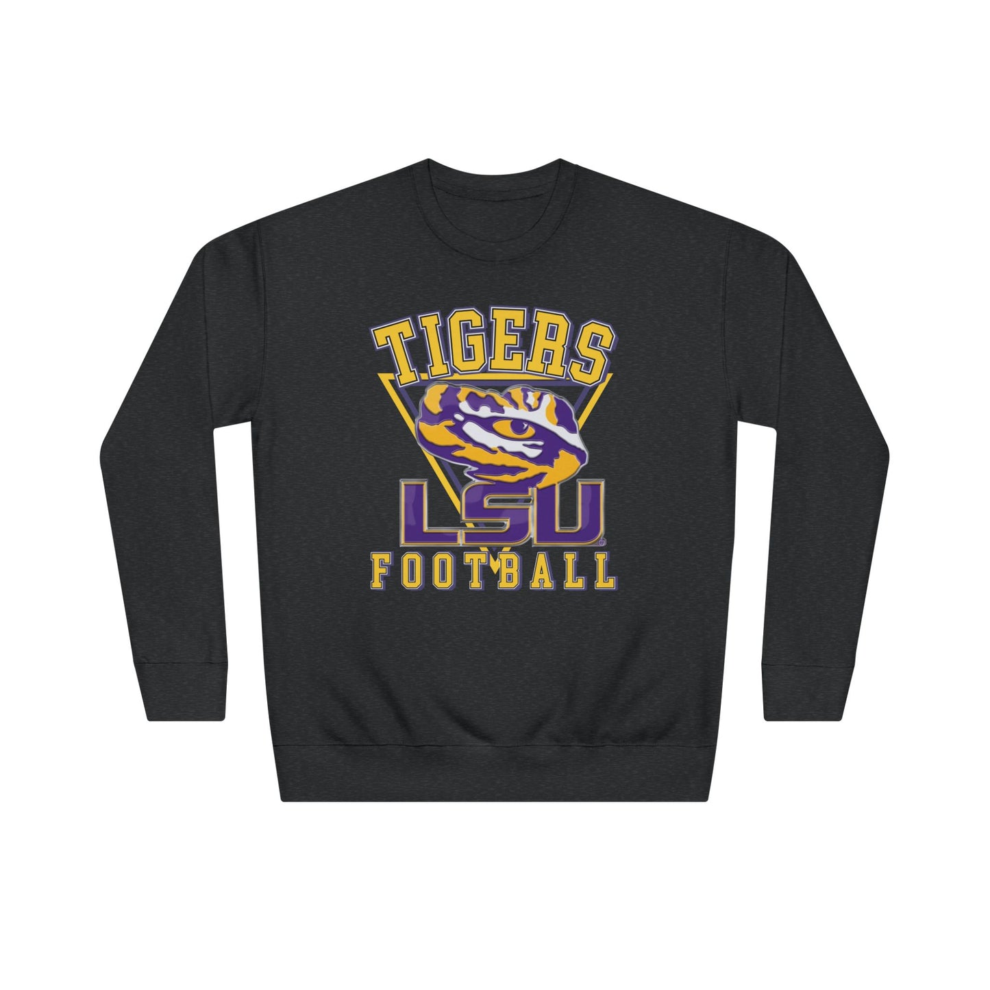 Black sweatshirt with LSU Tigers logo on a white background