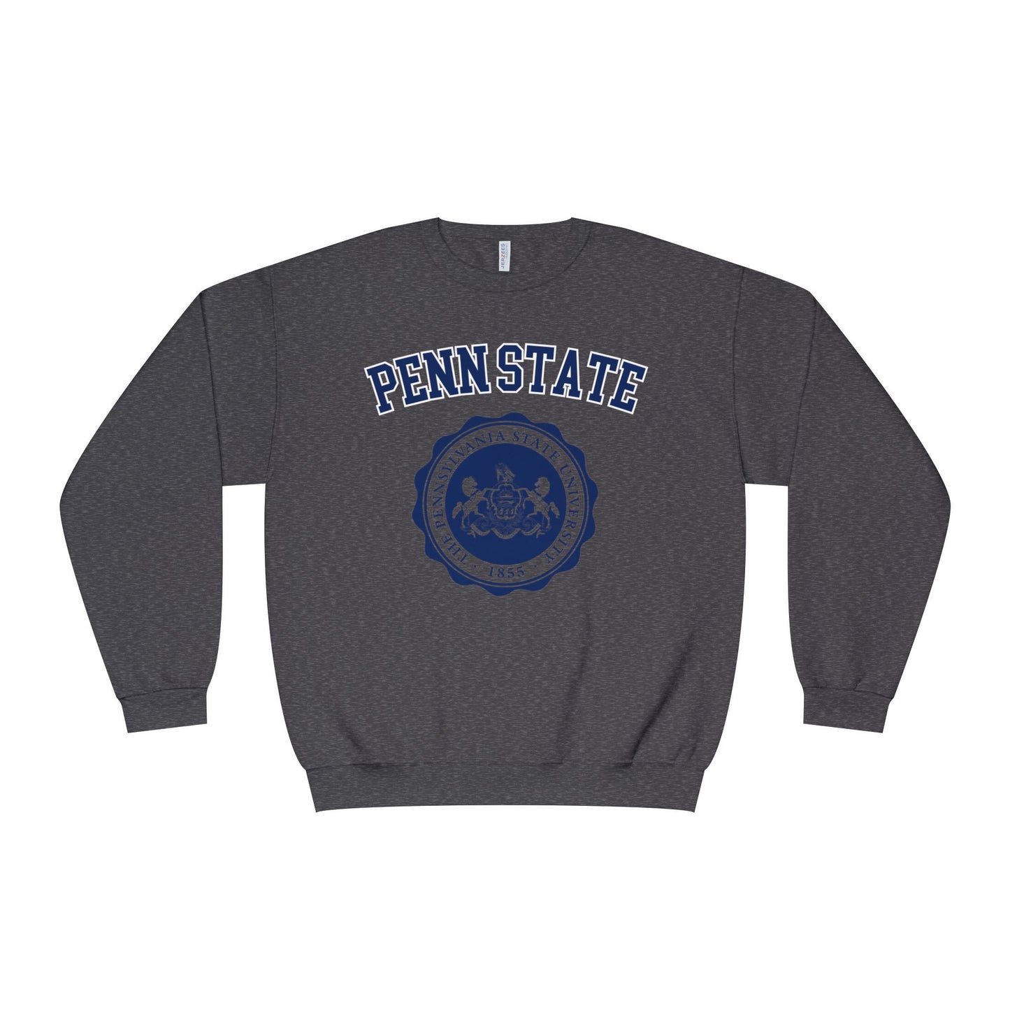 Gray sweatshirt with 'Penn State' text and logo on a white background