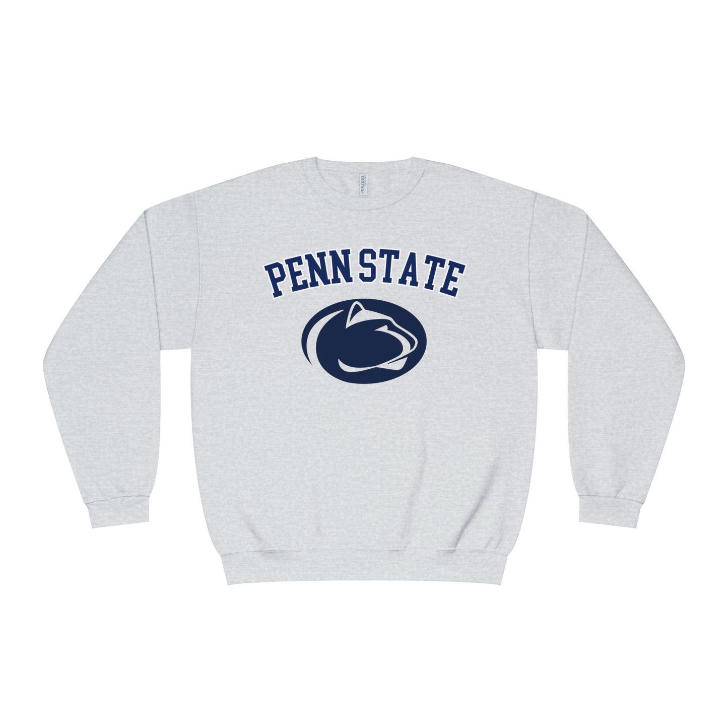 Gray sweatshirt with Penn State logo on a white background