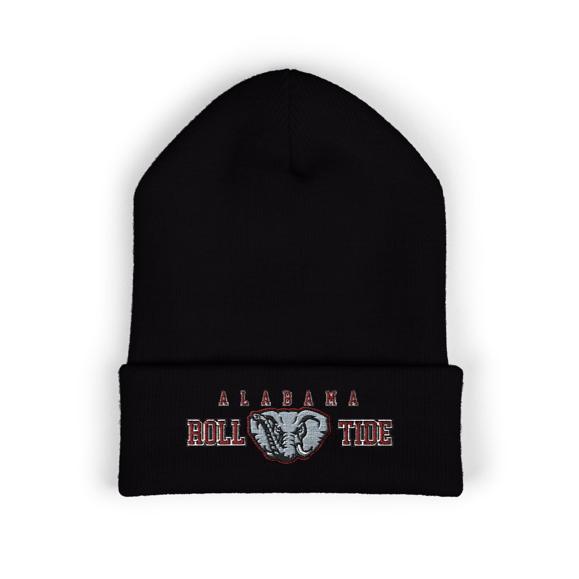 Black beanie with 'Alabama Roll Tide' text and logo on a white background